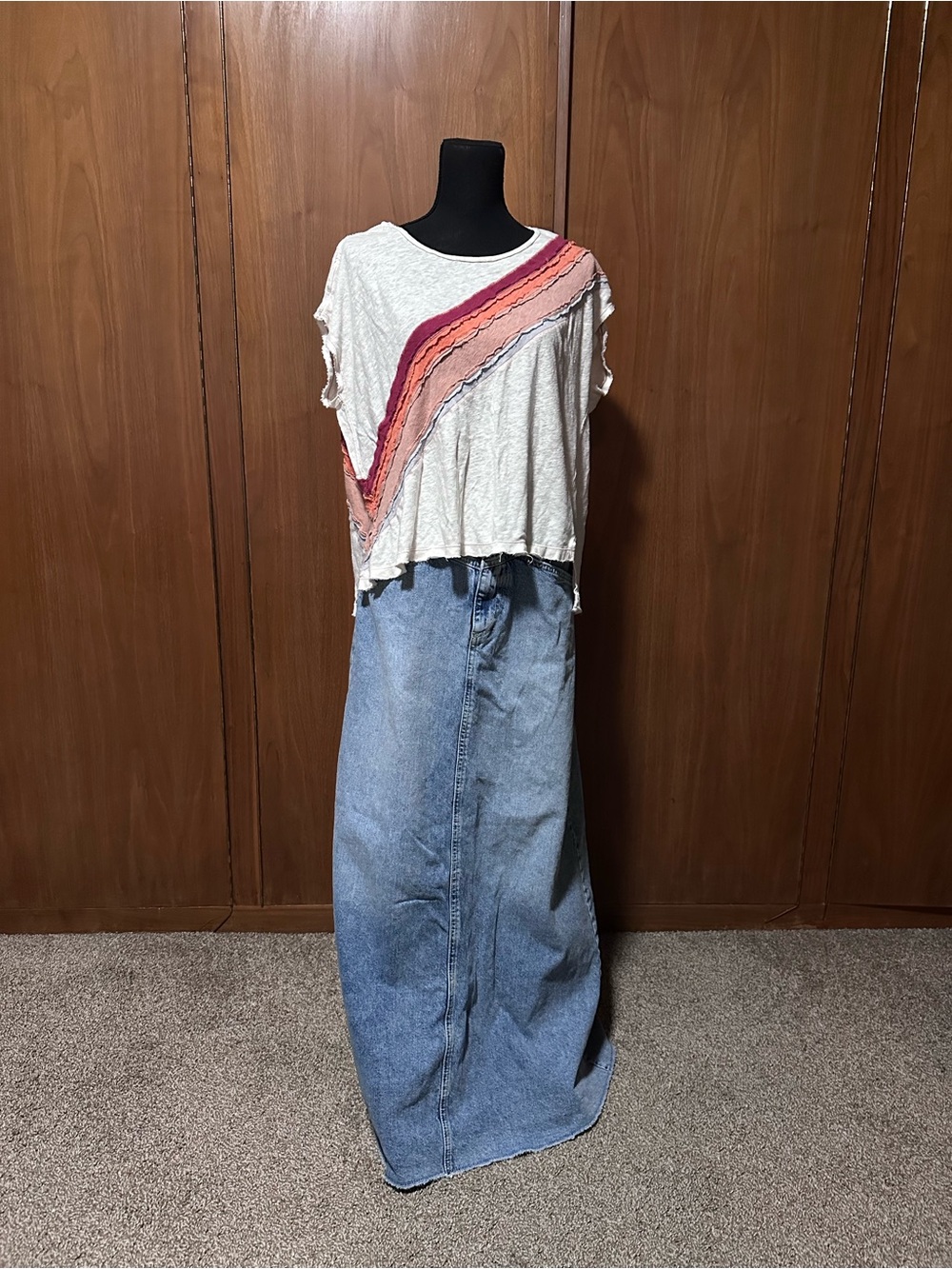 We The Free Light Blue Denim Maxi Skirt - Picture 3 of 5
